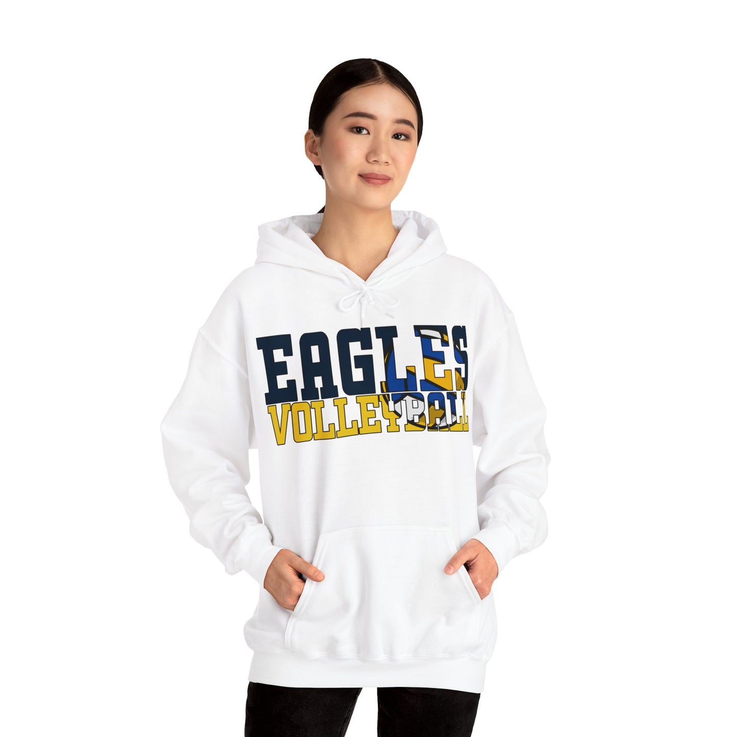 Volleyball Cutout - Gildan Unisex Heavy Blend™ Hooded Sweatshirt