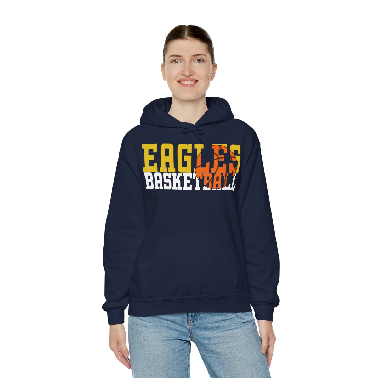 Basketball Cutout - Gildan Unisex Heavy Blend™ Hooded Sweatshirt