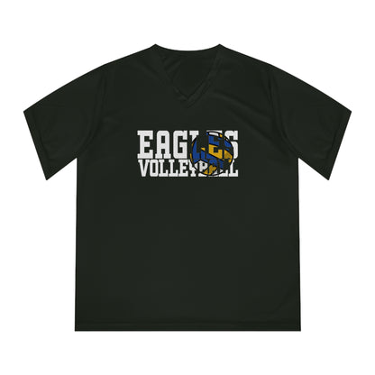 Volleyball Cutout - Team 365 Women's Performance V-Neck T-Shirt