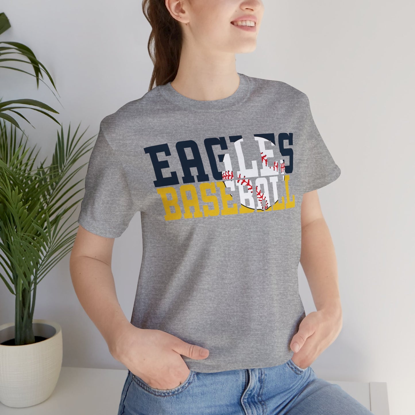 Baseball Cutout - Bella+Canva Unisex Jersey Short Sleeve Tee