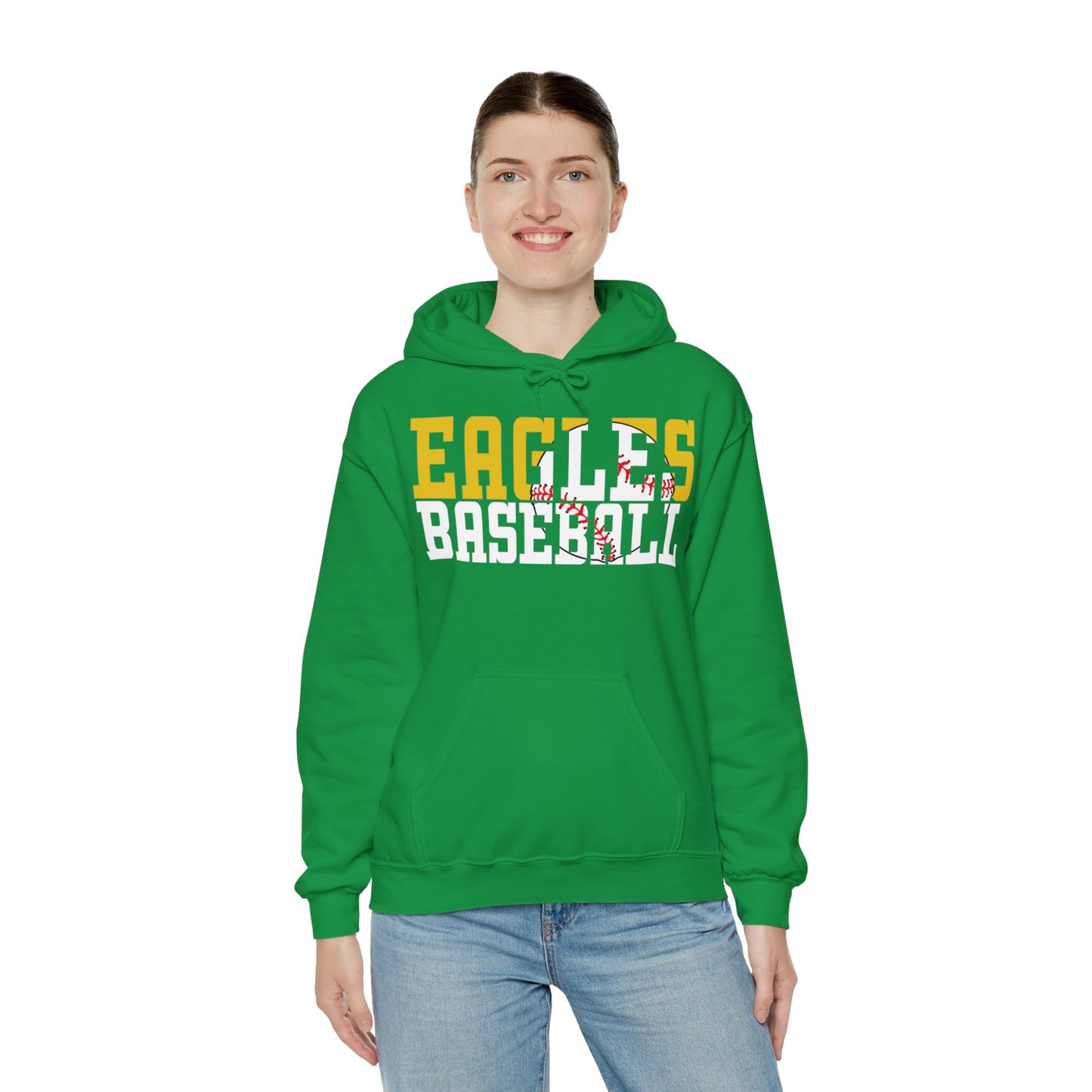 Baseball Cutout - Gildan Unisex Heavy Blend™ Hooded Sweatshirt