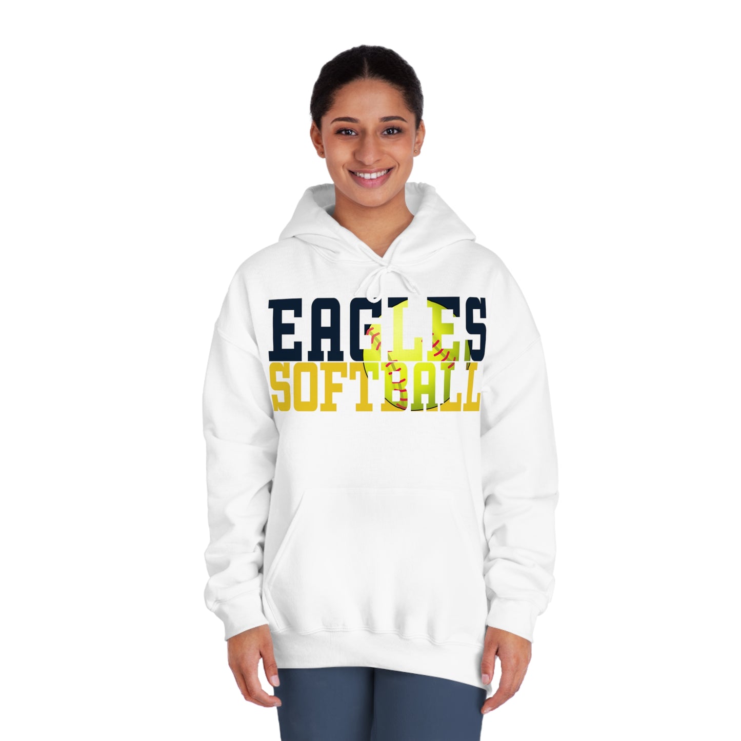Softball Cutout - Gildan Unisex DryBlend® Hooded Sweatshirt