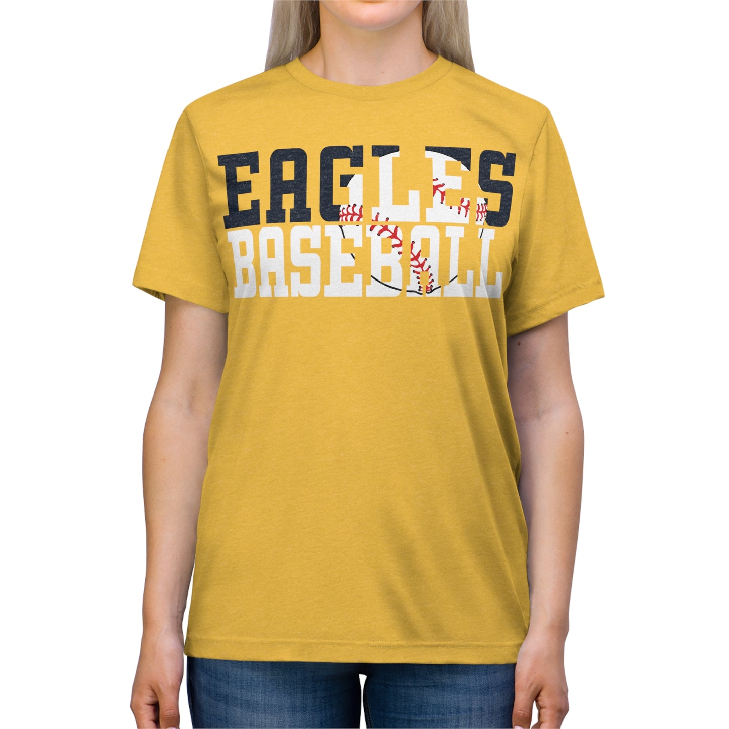 Baseball Cutout - Bella+Canva Unisex Triblend Tee