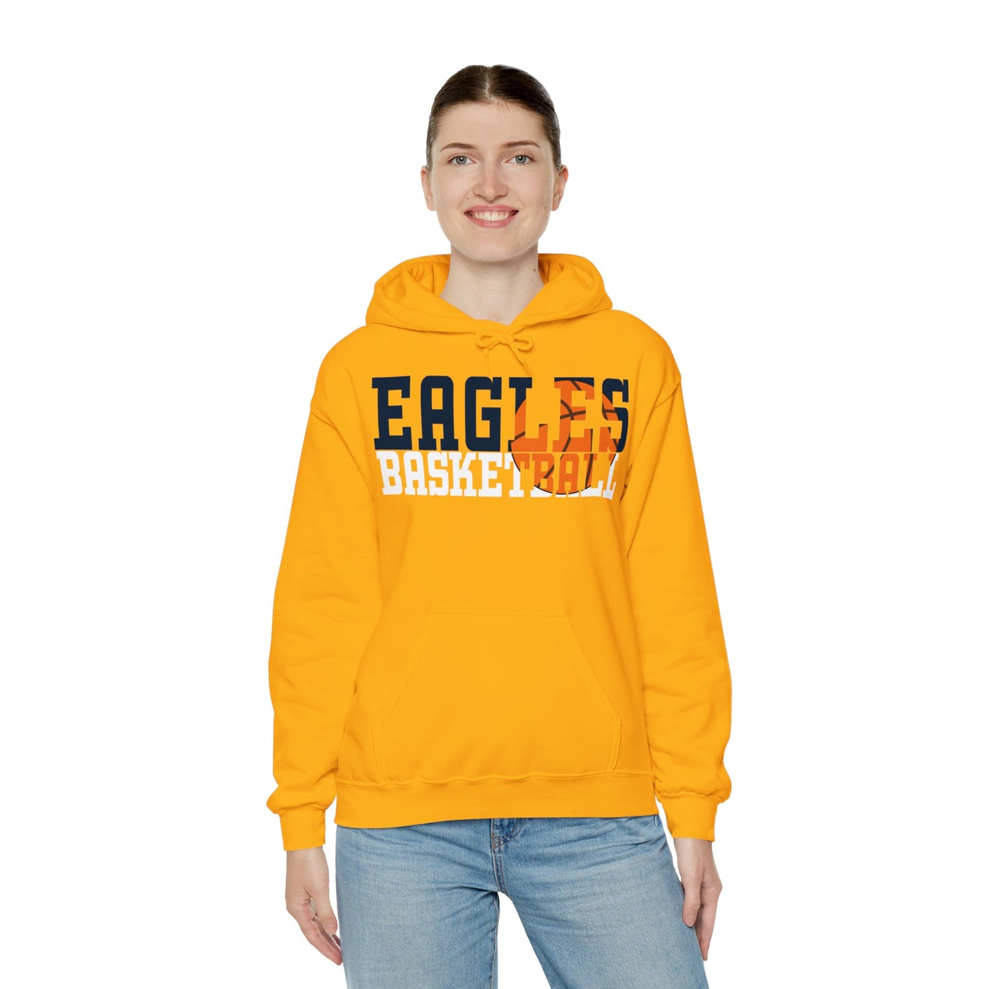 Basketball Cutout - Gildan Unisex Heavy Blend™ Hooded Sweatshirt