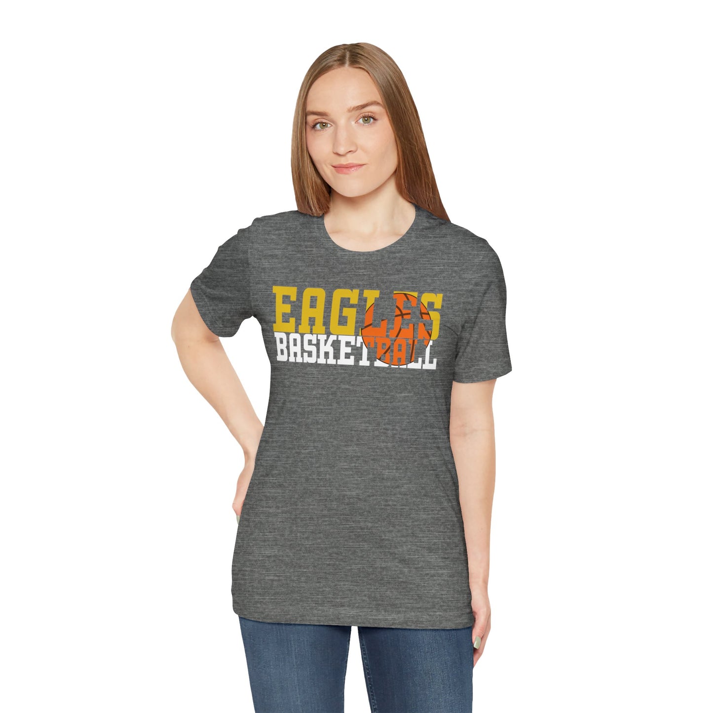 Basketball Cutout - Bella+Canva Unisex Jersey Short Sleeve Tee