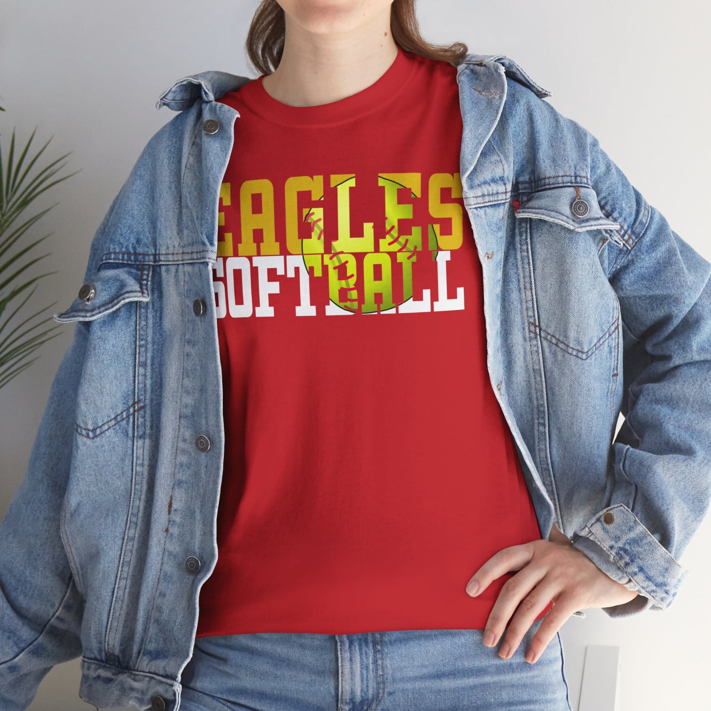 Softball Cutout - Gildan Unisex Heavy Cotton Tee