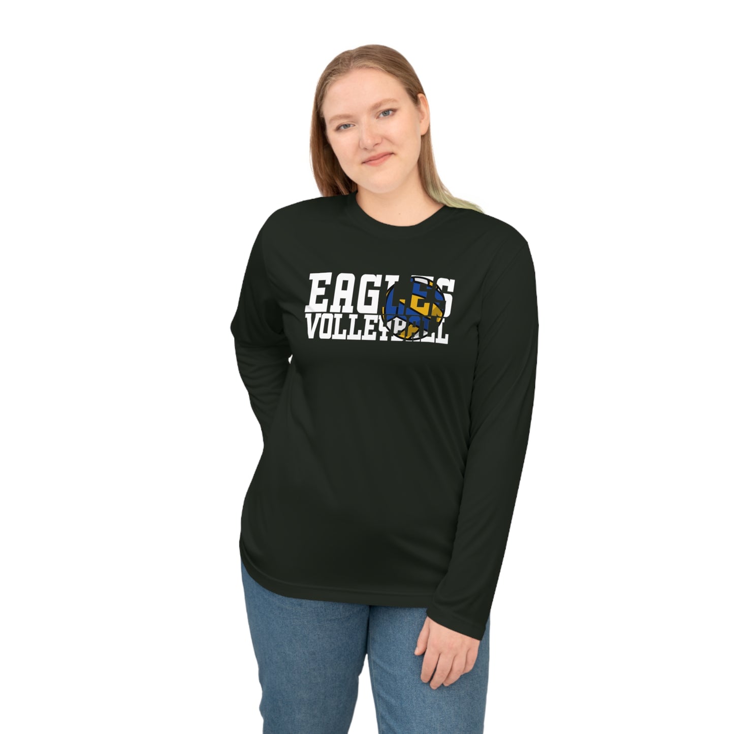 Volleyball Cutout - Team 365 Unisex Performance Long Sleeve Shirt