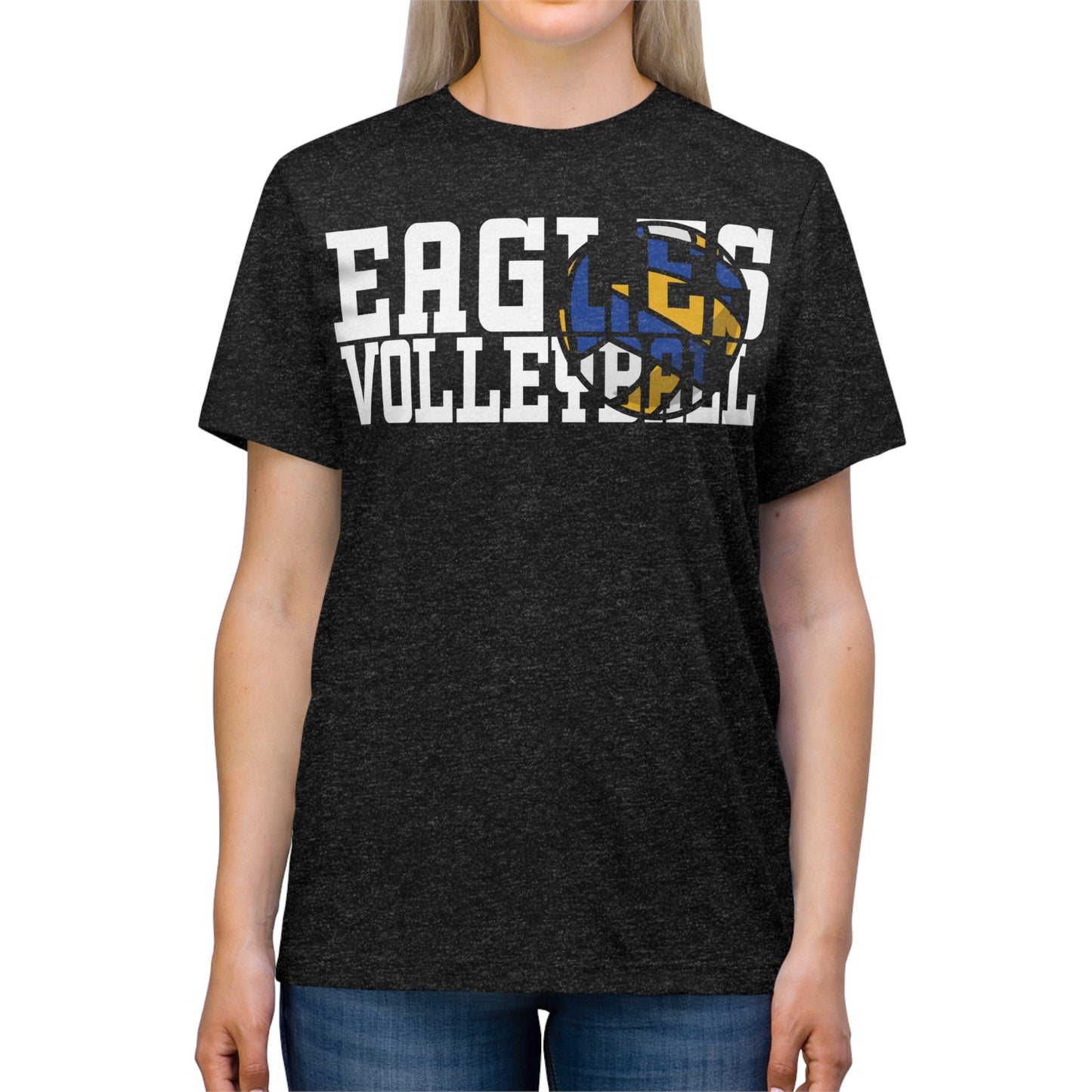 Volleyball Cutout - Bella+Canva Unisex Triblend Tee