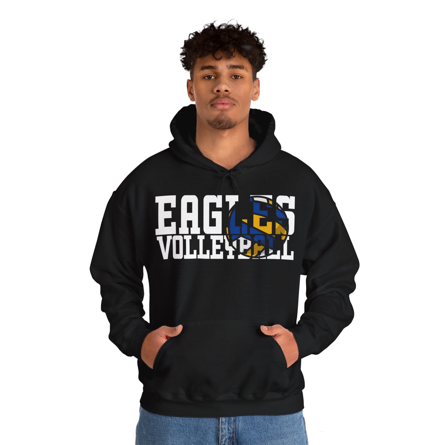 Volleyball Cutout - Gildan Unisex Heavy Blend™ Hooded Sweatshirt