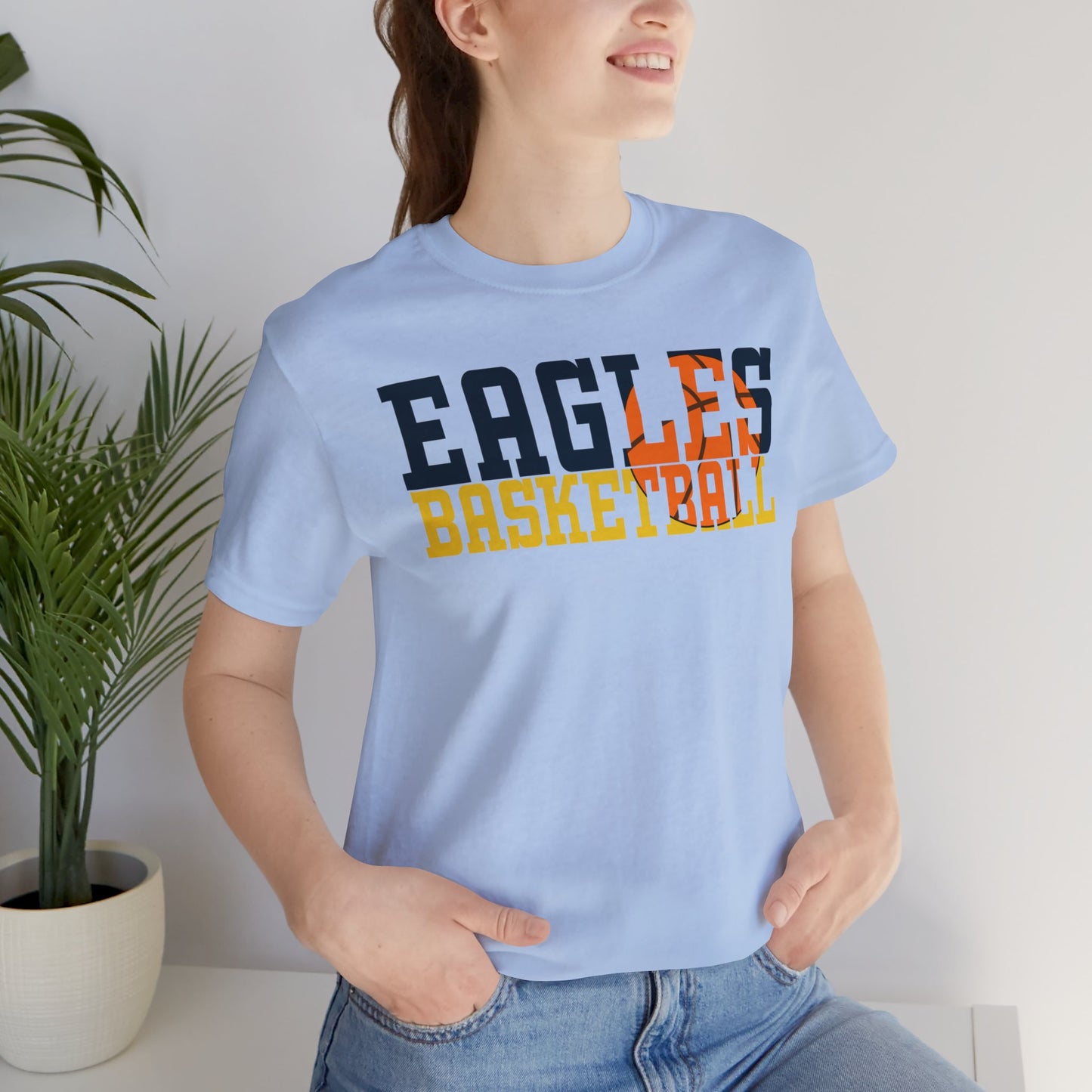 Basketball Cutout - Bella+Canva Unisex Jersey Short Sleeve Tee