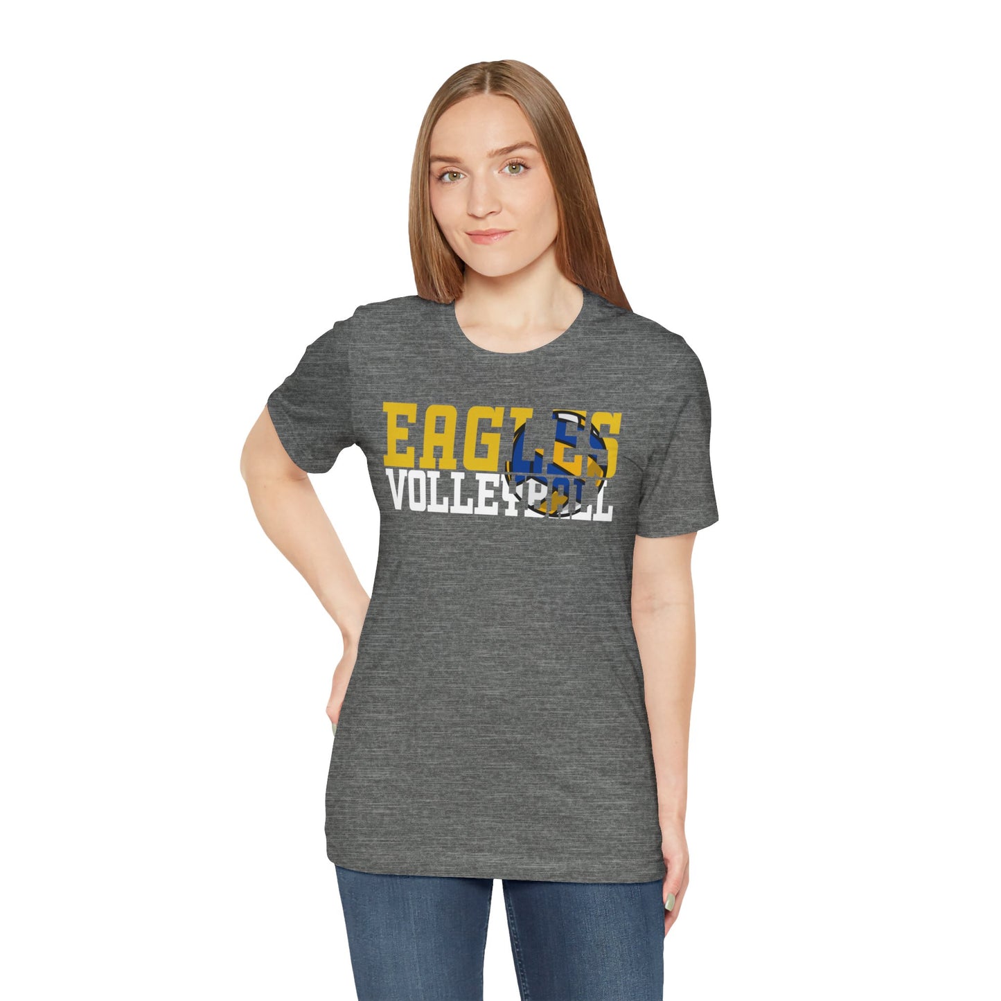 Volleyball Cutout - Bella+Canva Unisex Jersey Short Sleeve Tee