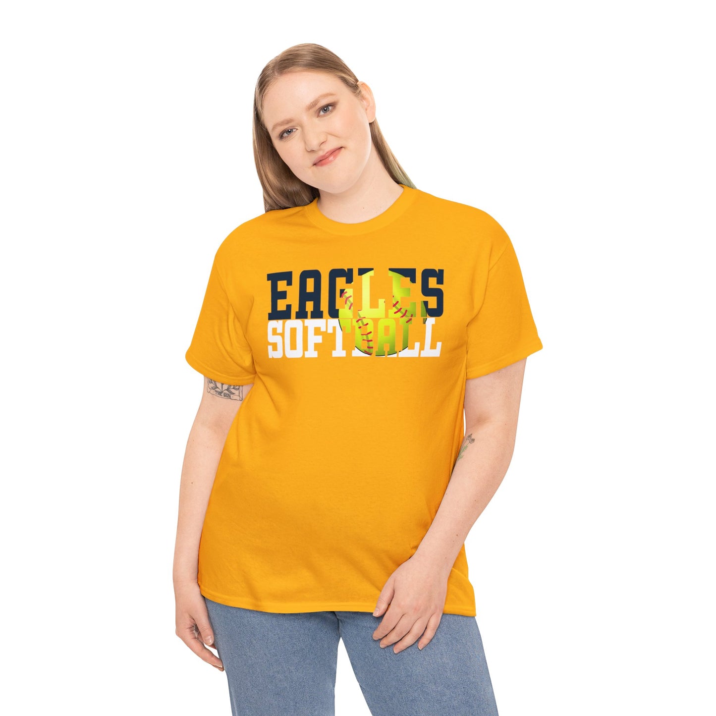 Softball Cutout - Gildan Unisex Heavy Cotton Tee