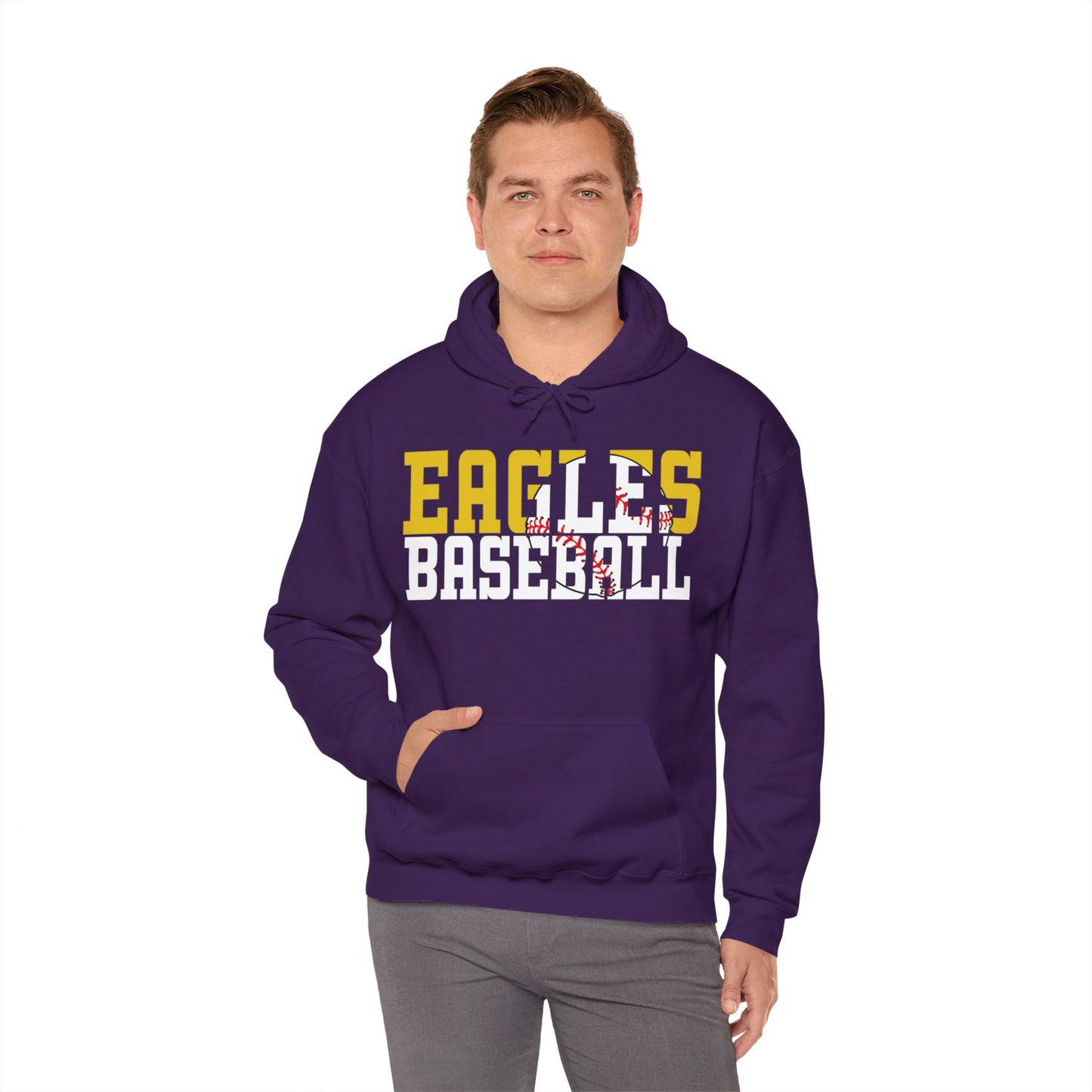 Baseball Cutout - Gildan Unisex Heavy Blend™ Hooded Sweatshirt