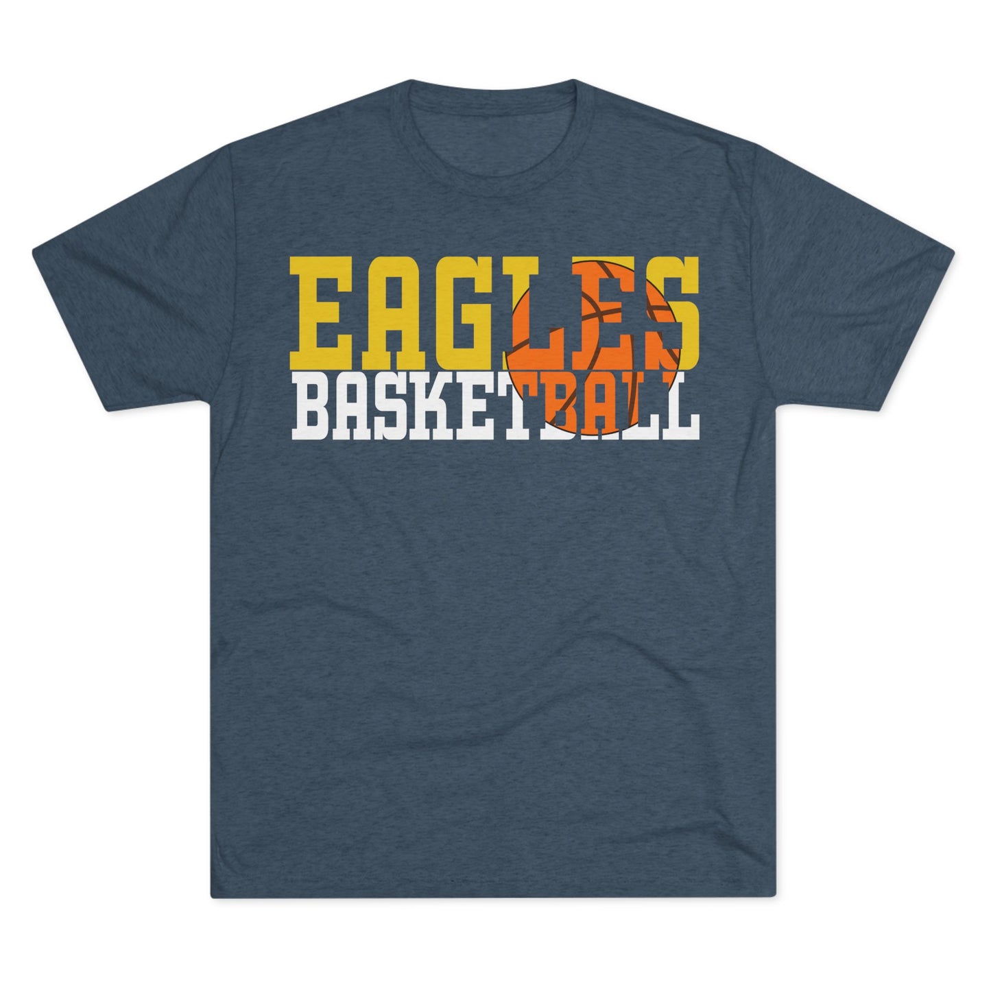 Basketball Cutout - Next Level Unisex Tri-Blend Crew Tee