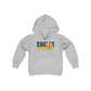 Baskeball Cutout - Gildan Youth Heavy Blend Hooded Sweatshirt