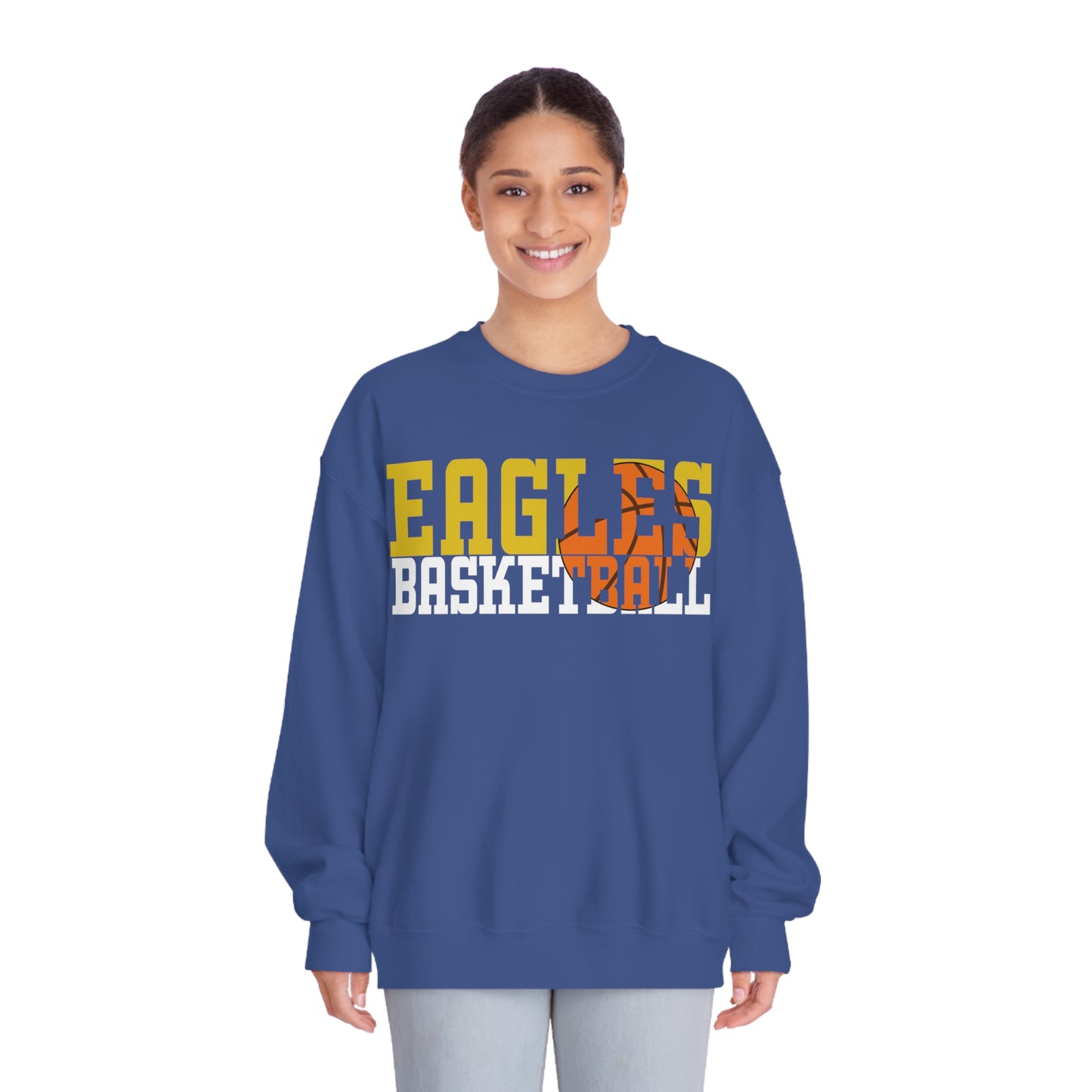 Basketball Cutout - Gildan Unisex DryBlend® Crewneck Sweatshirt