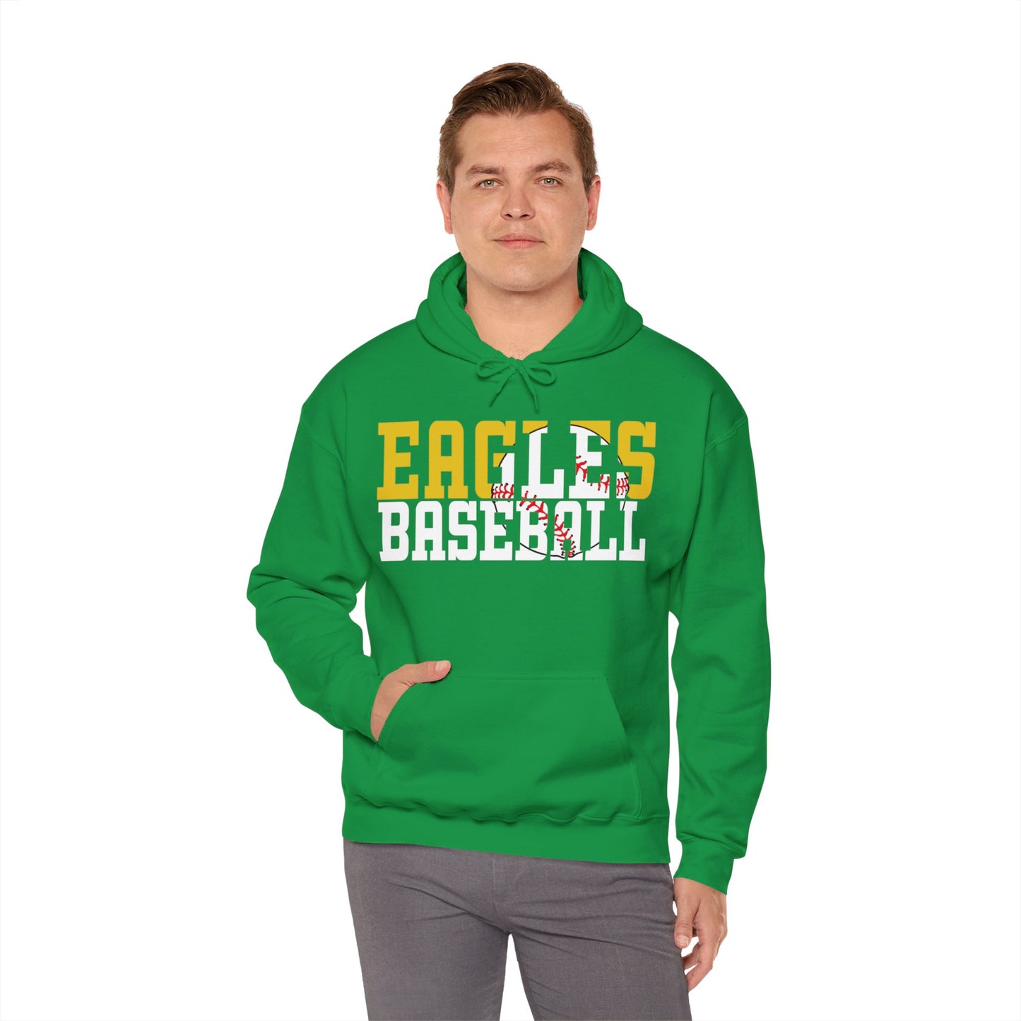 Baseball Cutout - Gildan Unisex Heavy Blend™ Hooded Sweatshirt