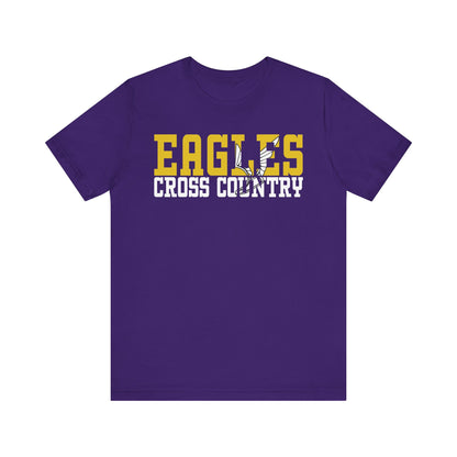 Cross Country Cutout -  Bella+Canva Unisex Jersey Short Sleeve Tee