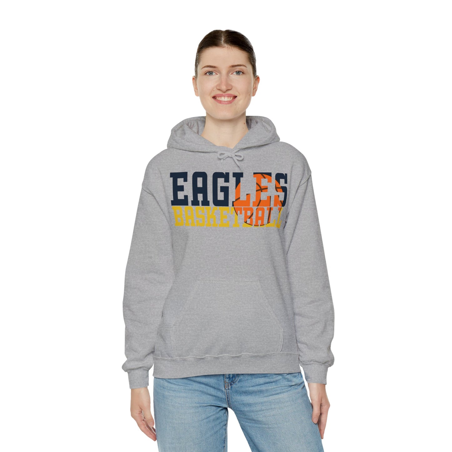 Basketball Cutout - Gildan Unisex Heavy Blend™ Hooded Sweatshirt