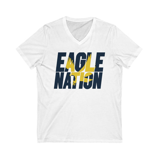 Eagle Nation - Bella+Canva Unisex Jersey Short Sleeve V-Neck Tee