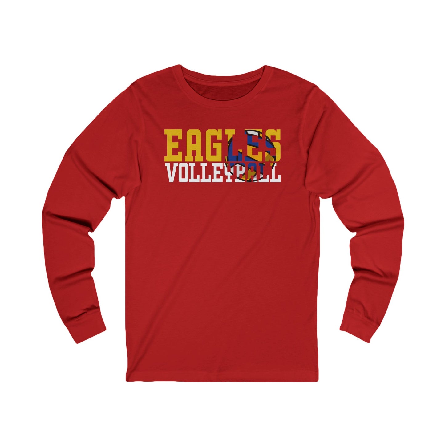 Volleyball Cutout - Bella+Canva Unisex Jersey Long Sleeve Tee