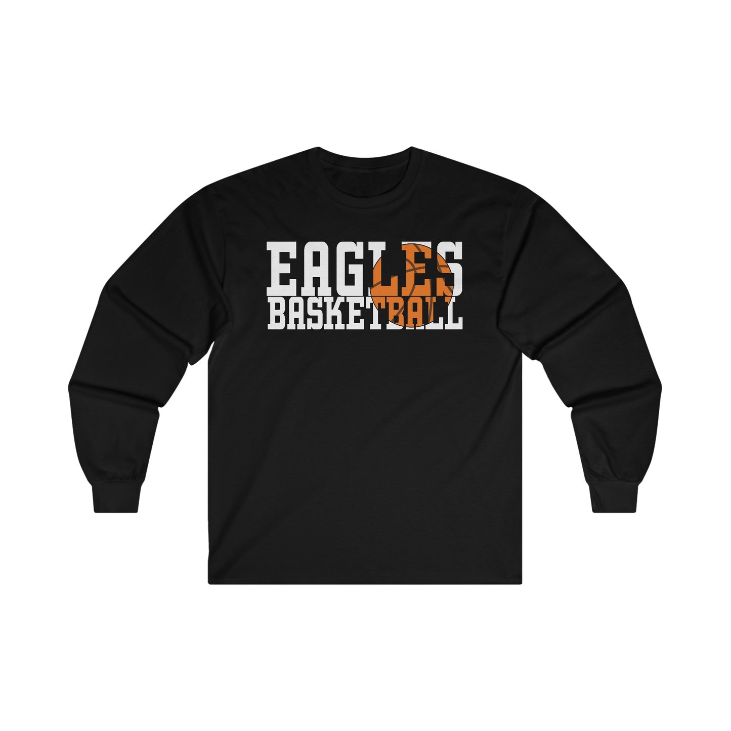 Basketball Cutout - Gildan Ultra Cotton Long Sleeve Tee