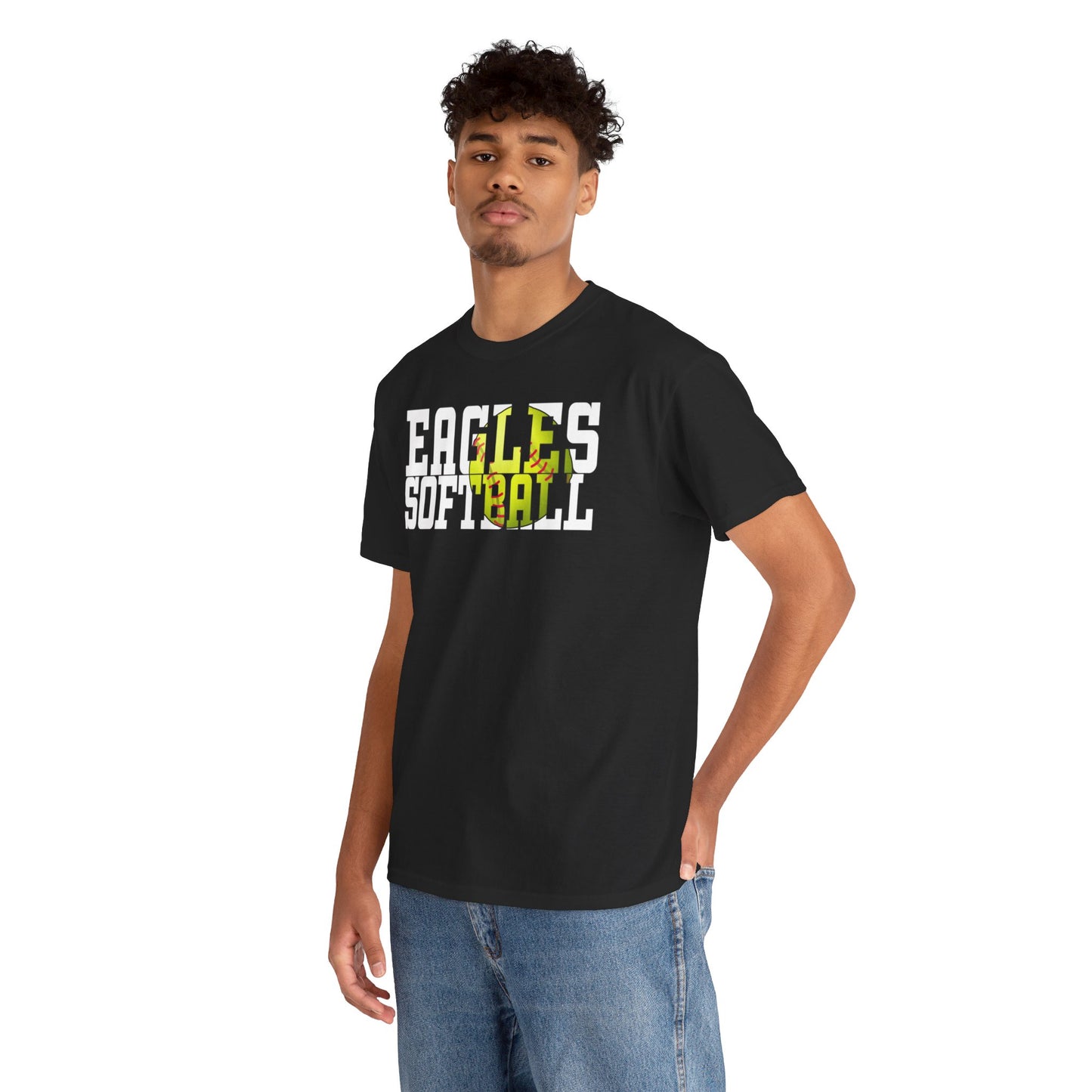 Softball Cutout - Gildan Unisex Heavy Cotton Tee