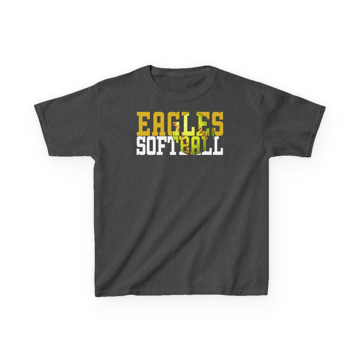 Softball Cutout - Gildan Kids Heavy Cotton™ Tee