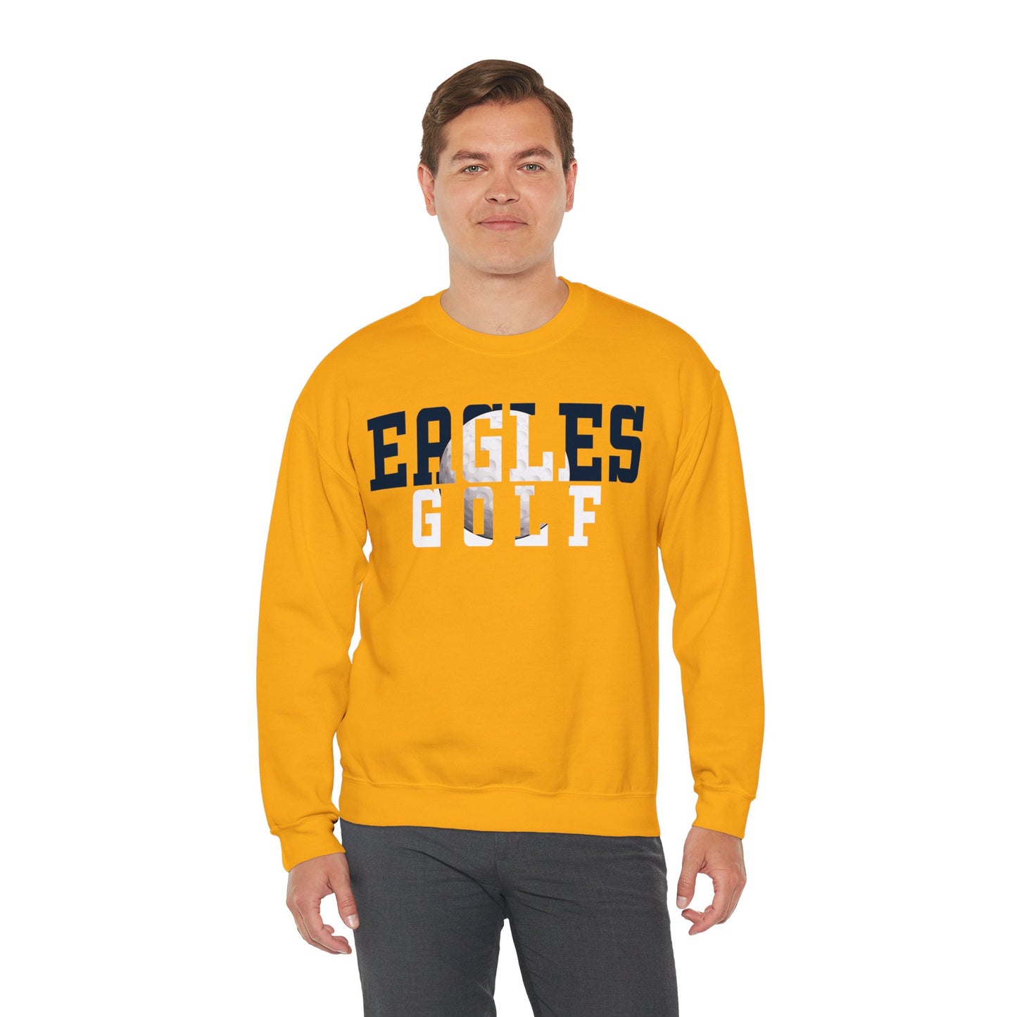 Gold Cutout - Gildan Unisex Heavy Blend™ Crewneck Sweatshirt