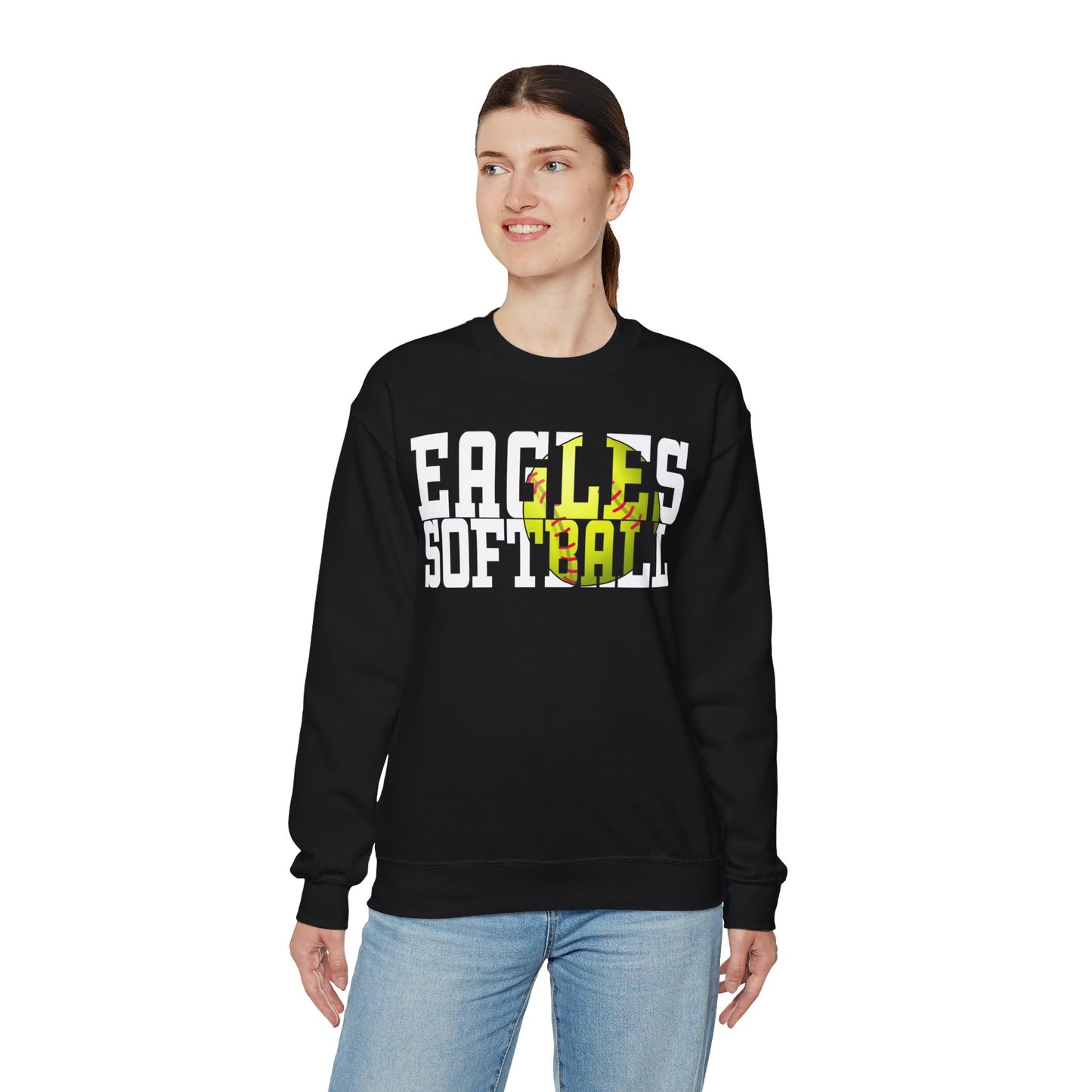 Softball Cutout - Gildan Unisex Heavy Blend™ Crewneck Sweatshirt