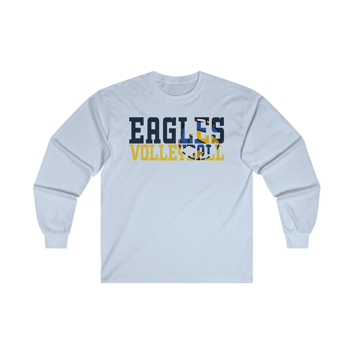 Volleyball Cutout - Gildan Ultra Cotton Long Sleeve Tee