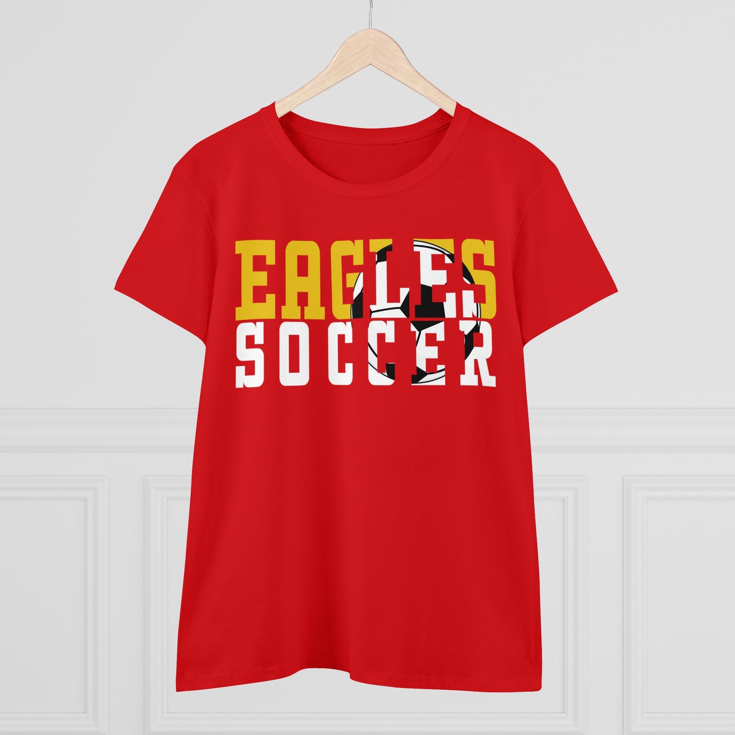 Soccer Cutout - Gildan Women's Midweight Cotton Tee