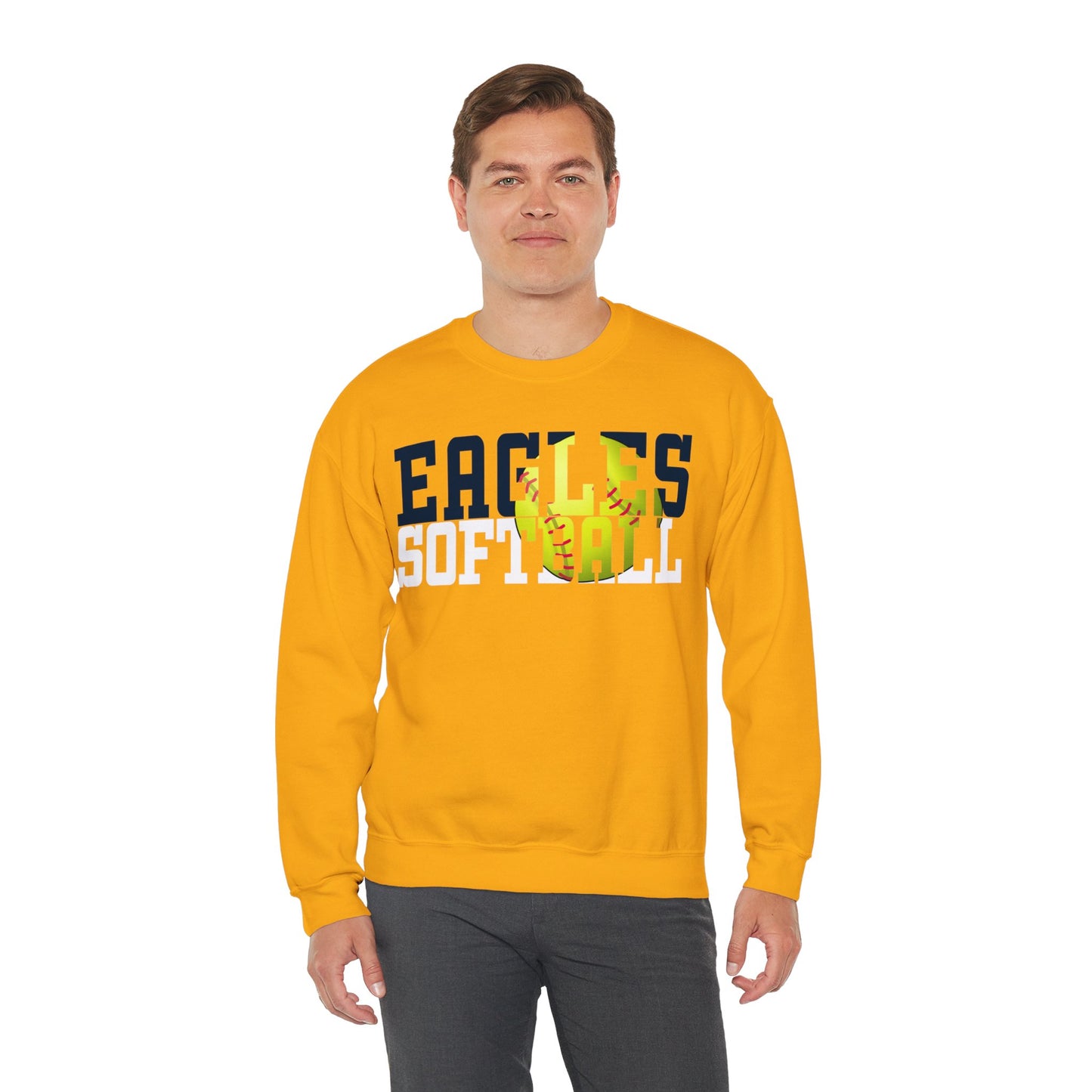 Softball Cutout - Gildan Unisex Heavy Blend™ Crewneck Sweatshirt