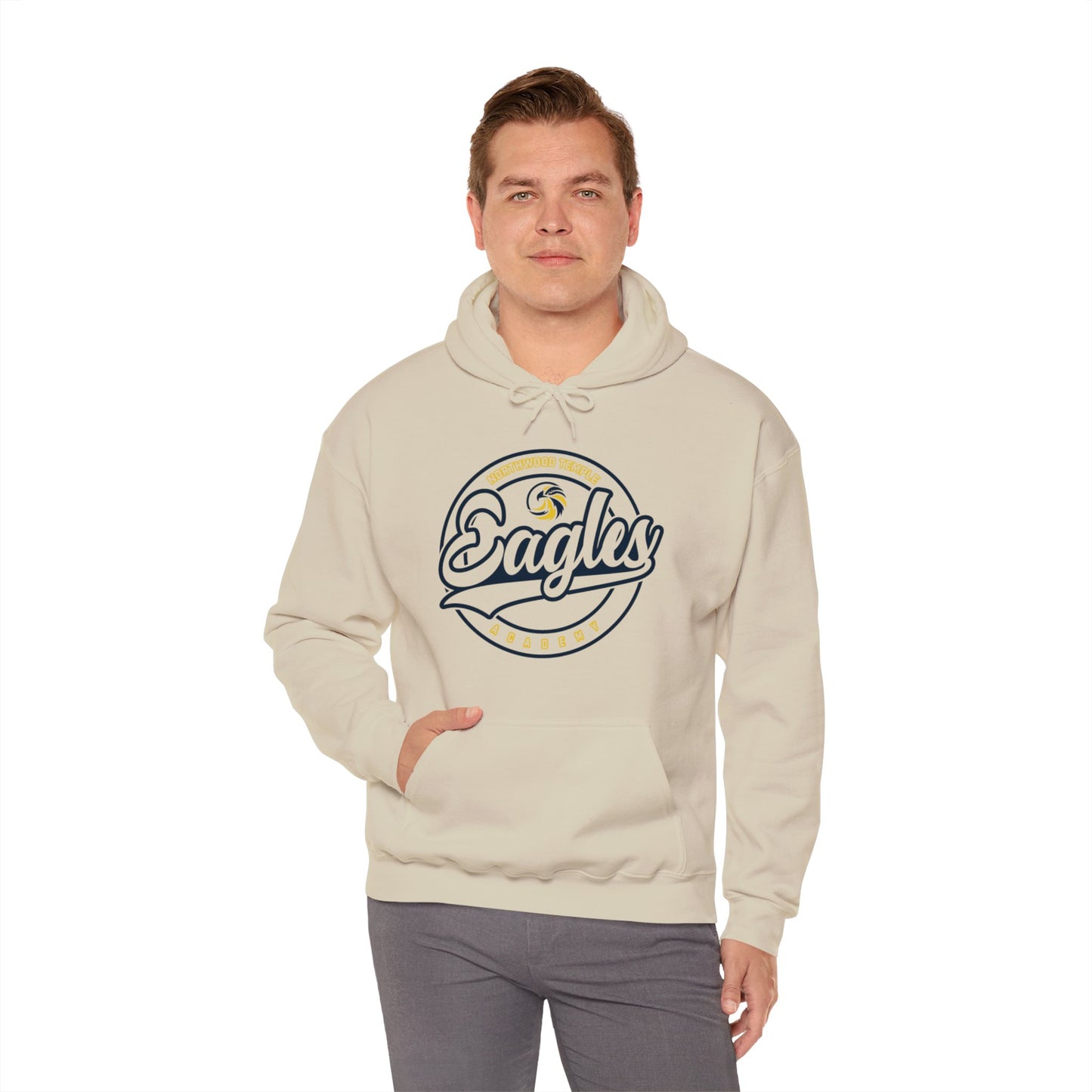 Eagles Circle Stamp - Gildan Unisex Heavy Blend™ Hooded Sweatshirt