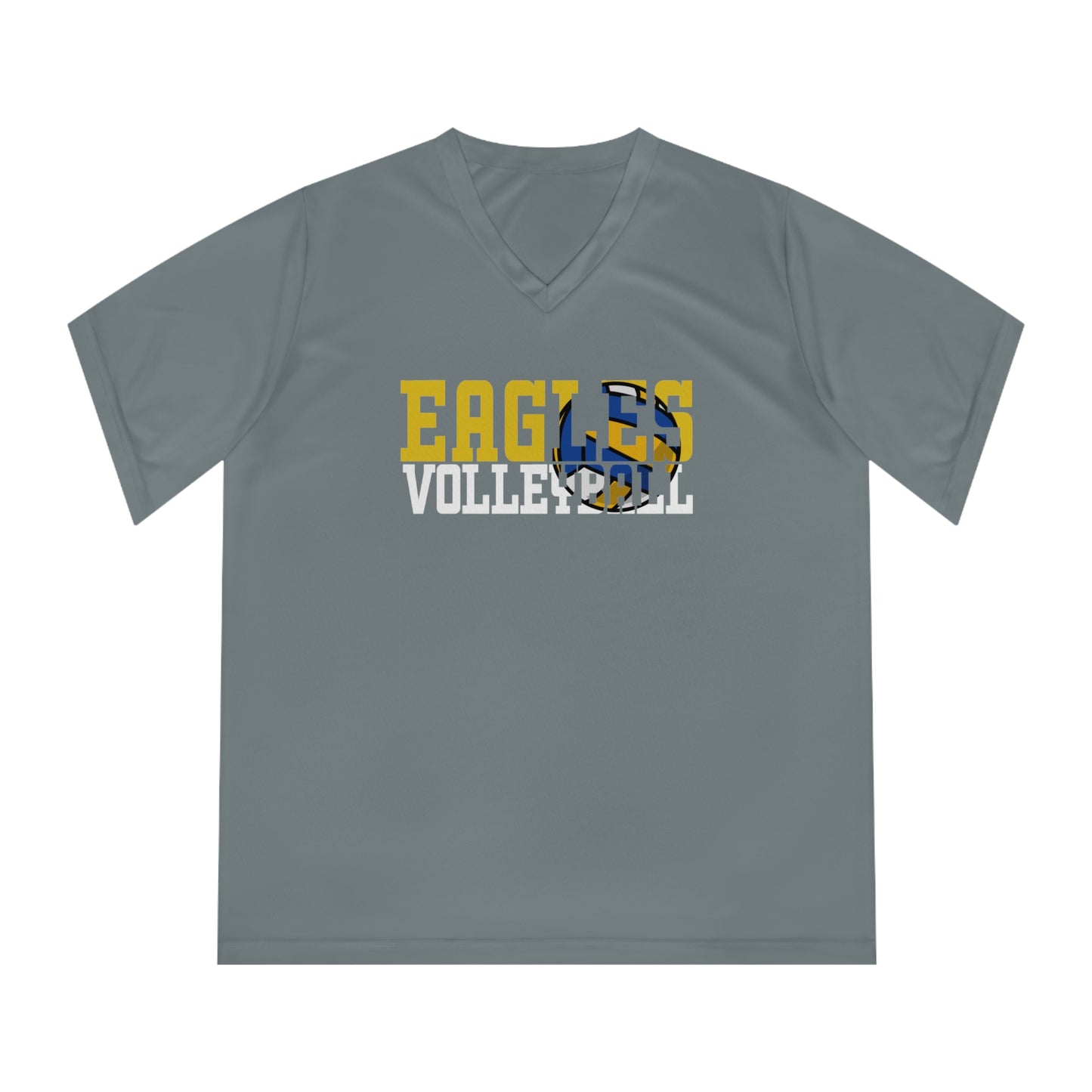 Volleyball Cutout - Team 365 Women's Performance V-Neck T-Shirt