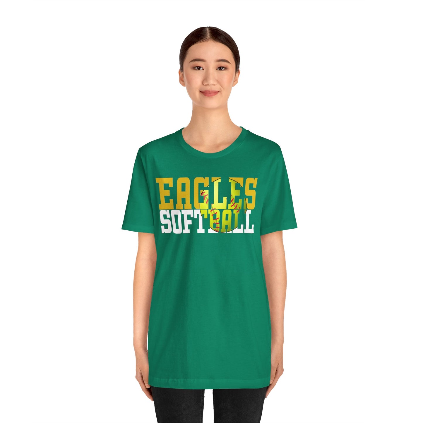 Softball Cutout - Bella+Canva Unisex Jersey Short Sleeve Tee