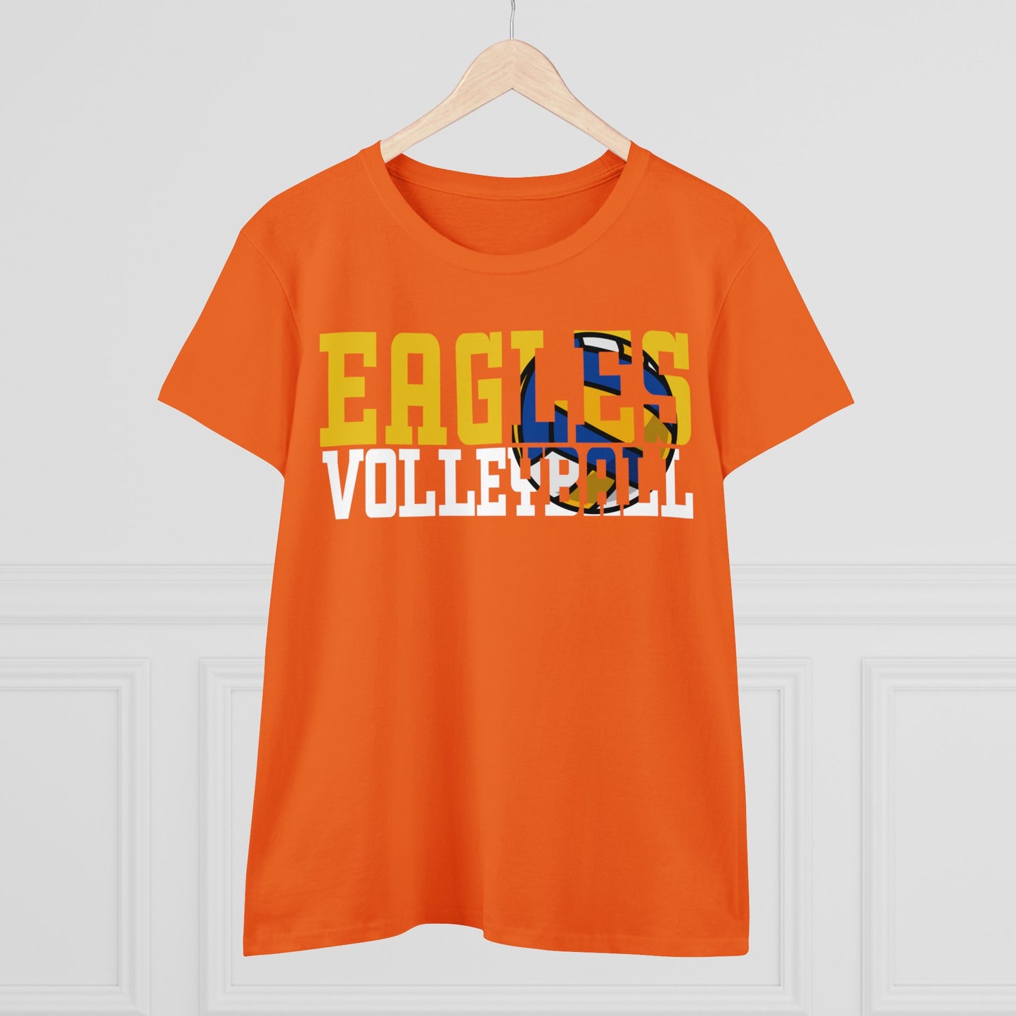 Volleyball Cutout - Gildan Women's Midweight Cotton Tee