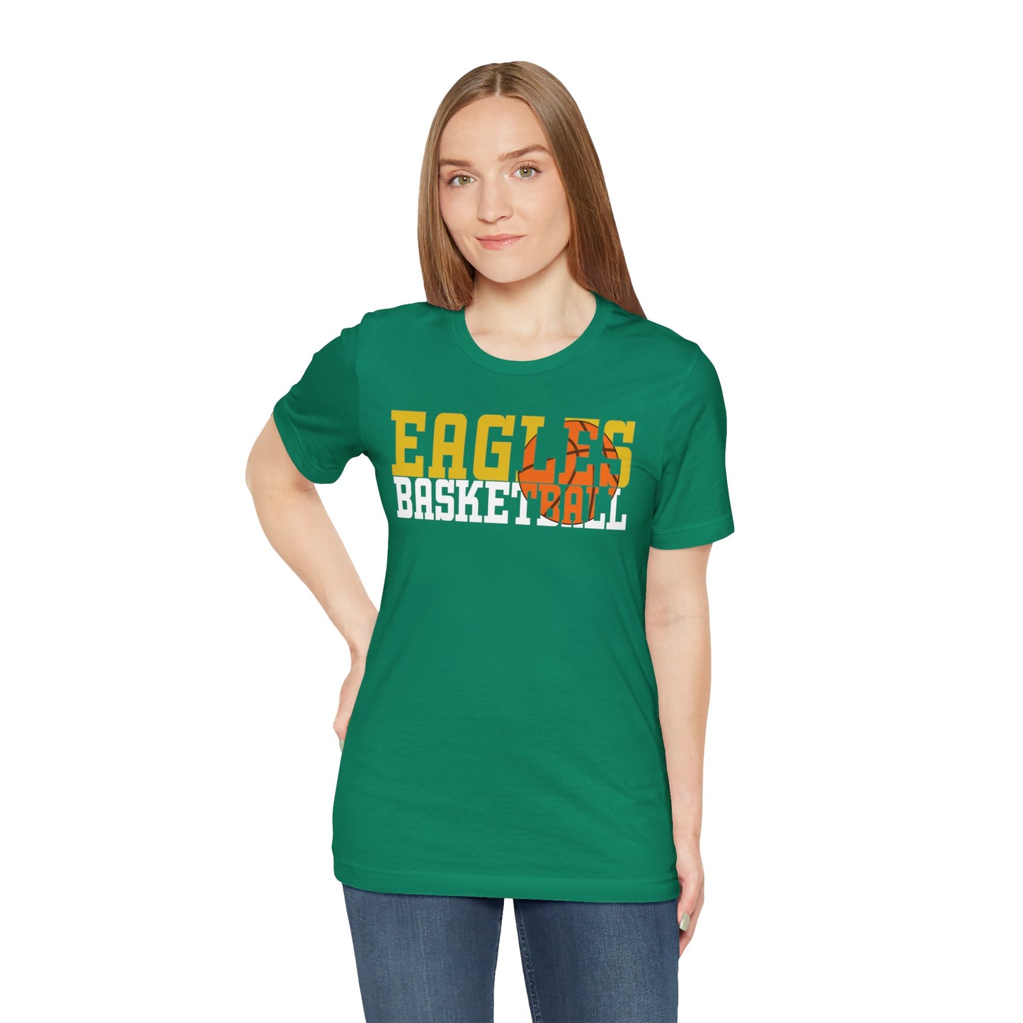 Basketball Cutout - Bella+Canva Unisex Jersey Short Sleeve Tee