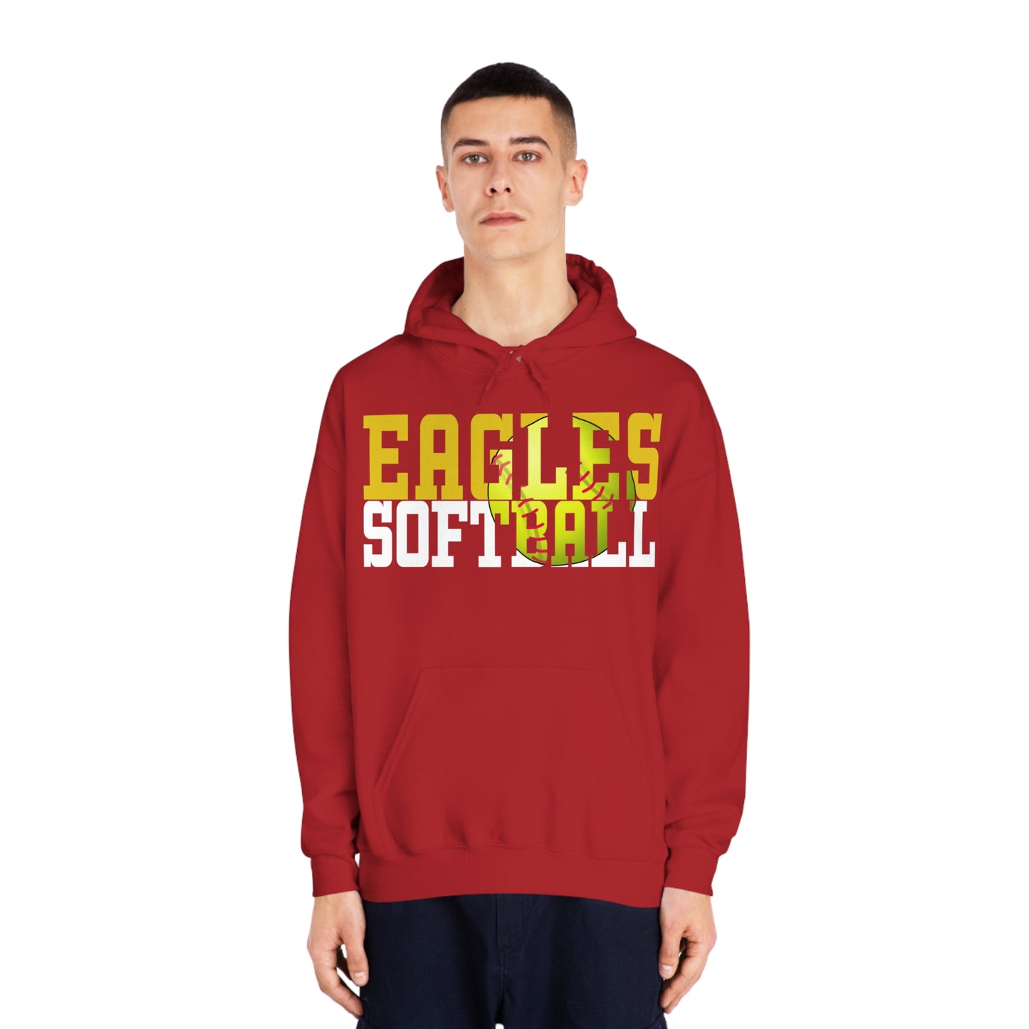 Softball Cutout - Gildan Unisex DryBlend® Hooded Sweatshirt