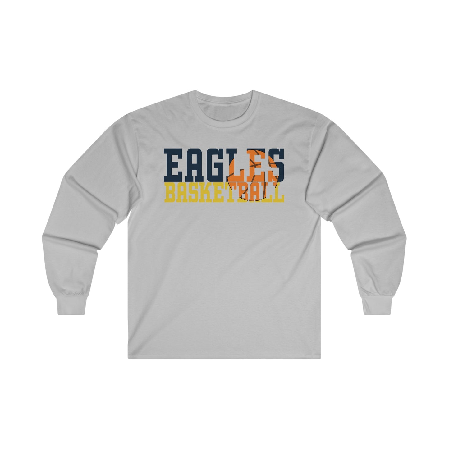 Basketball Cutout - Gildan Ultra Cotton Long Sleeve Tee