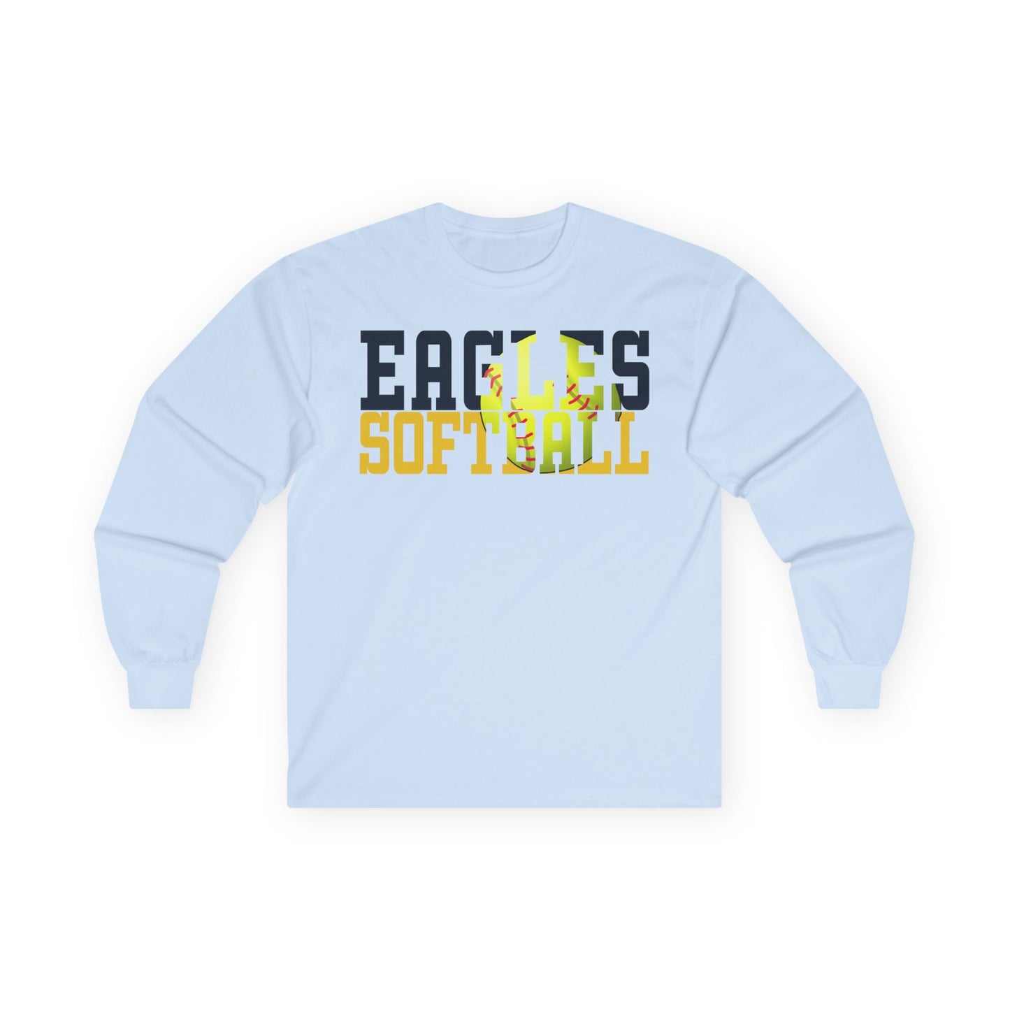 Softball Cutout - Gildan Ultra Cotton Long Sleeve Tee