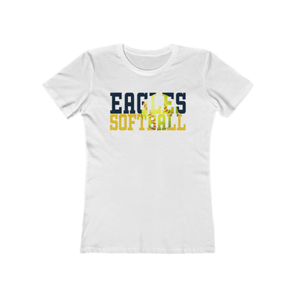 Softball Cutout - Next Level Women's The Boyfriend Tee