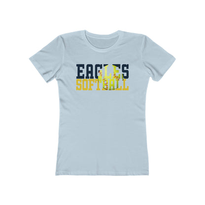 Softball Cutout - Next Level Women's The Boyfriend Tee
