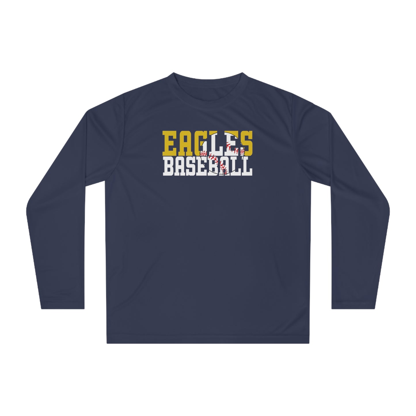 Baseball Cutout - Team 365 Unisex Performance Long Sleeve Shirt