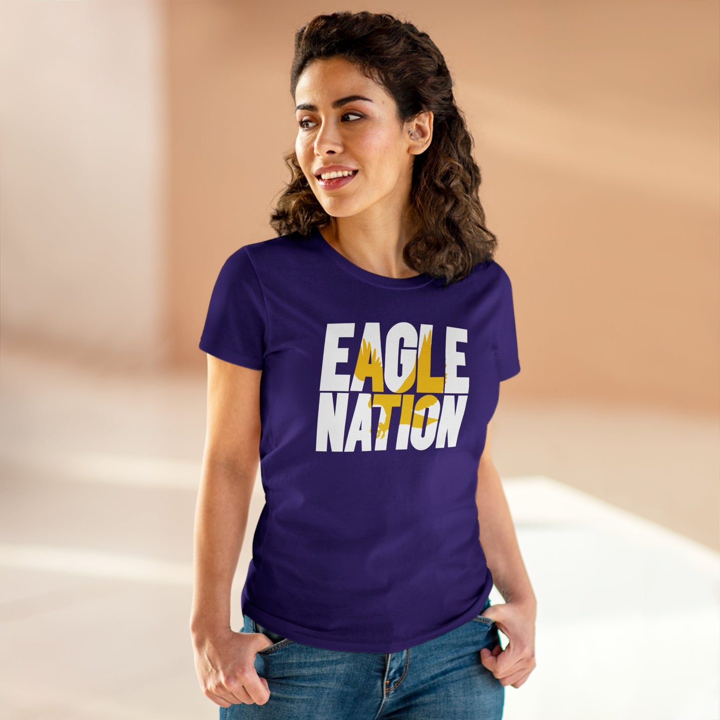 Eagle Nation - Gildan Women's Midweight Cotton Tee