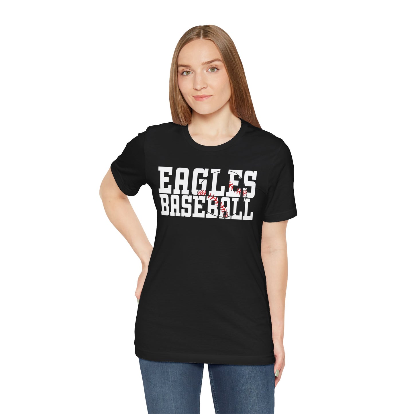 Baseball Cutout - Bella+Canva Unisex Jersey Short Sleeve Tee