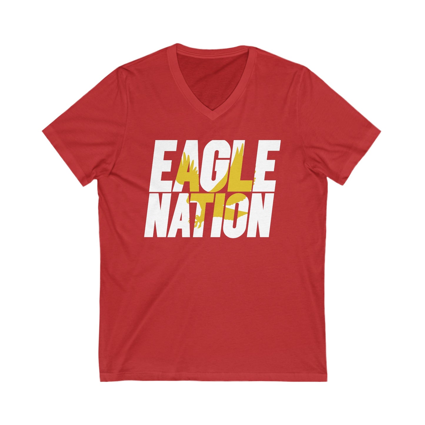 Eagle Nation - Bella+Canva Unisex Jersey Short Sleeve V-Neck Tee