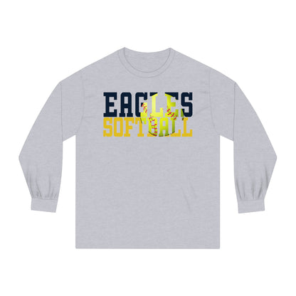 Softball Cutout - American Apparel Unisex Classic Long Sleeve T-Shirt