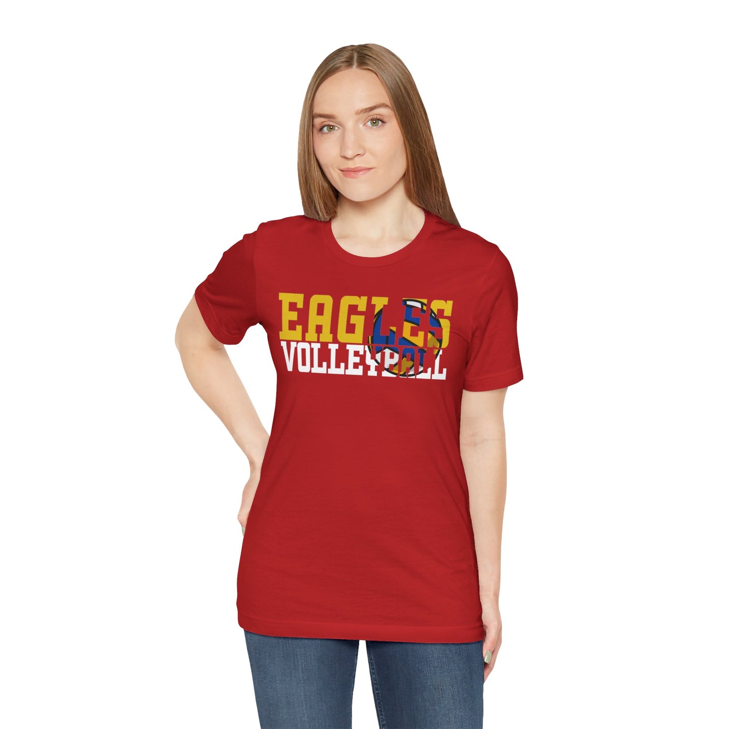 Volleyball Cutout - Bella+Canva Unisex Jersey Short Sleeve Tee