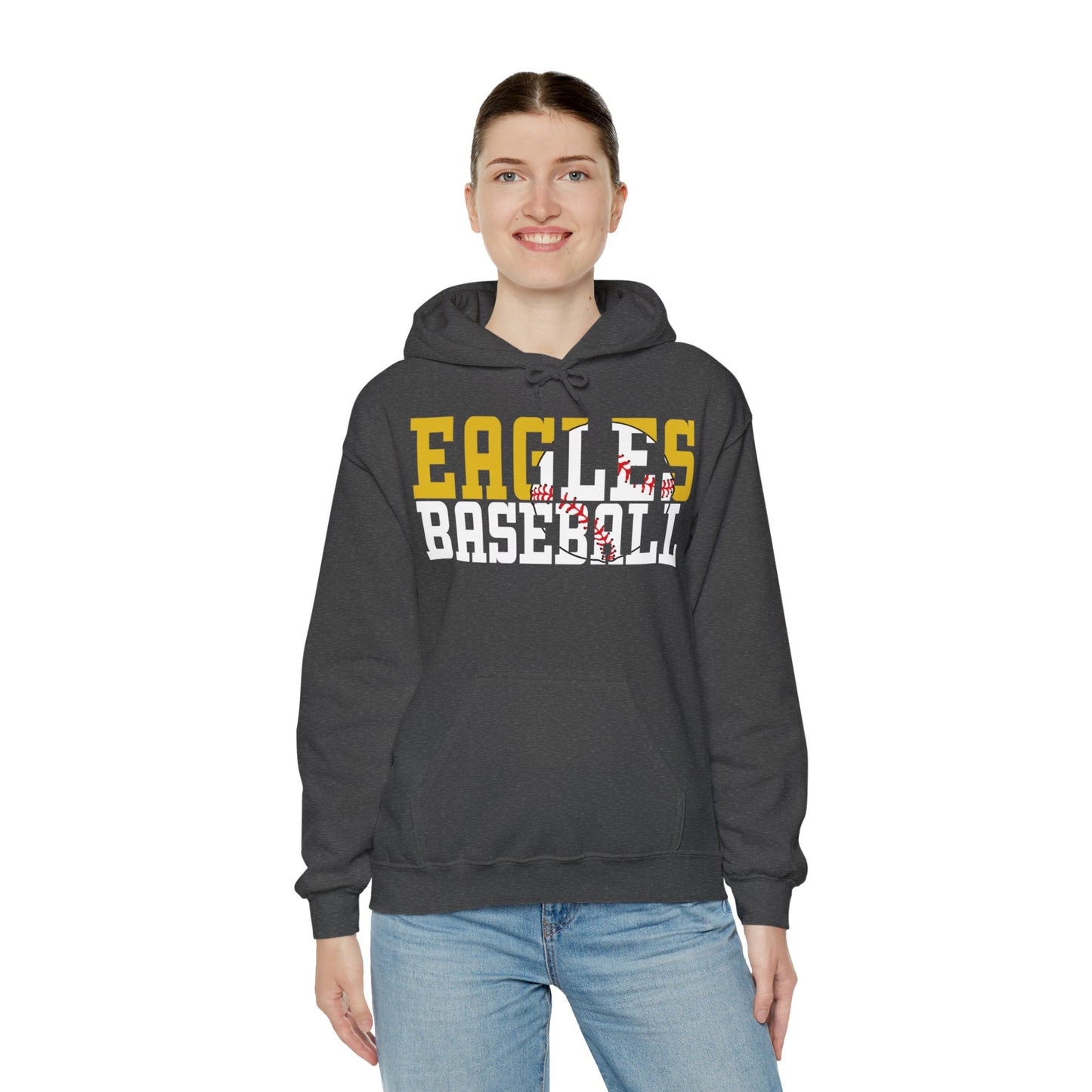 Baseball Cutout - Gildan Unisex Heavy Blend™ Hooded Sweatshirt